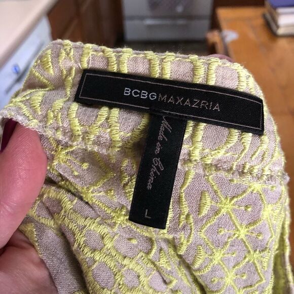 BCBGMAXAZRIA Milana Embroidered Wool Blend Mini Dress - L - Picture 12 of 15